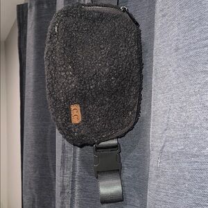 Black Sherpa Belt Bag with CCC Logo